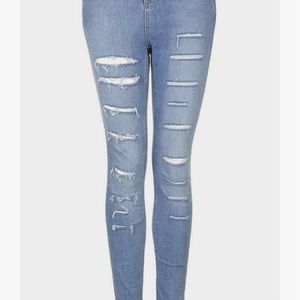 Topshop Jamie Moto Jeans Ultra Ripped